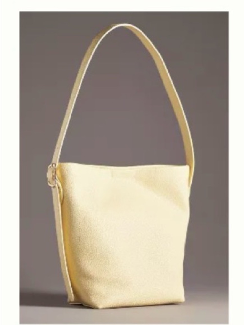 Anthropologie Metallic Gold Bucket Shoulder Bag